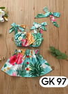Sea Green Colour GURUKRUPA Girls Stylish Party Wear Top With Bottom Latest Kids Colllection GK-97